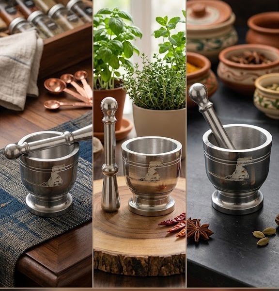 Stainless Steel Mortar and Pestle (স্টেইনলেস স্টিল হামানদিস্তা)