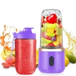USB Rechargable Mini Portable Fruit & Vegetable Blender Green - Image 2